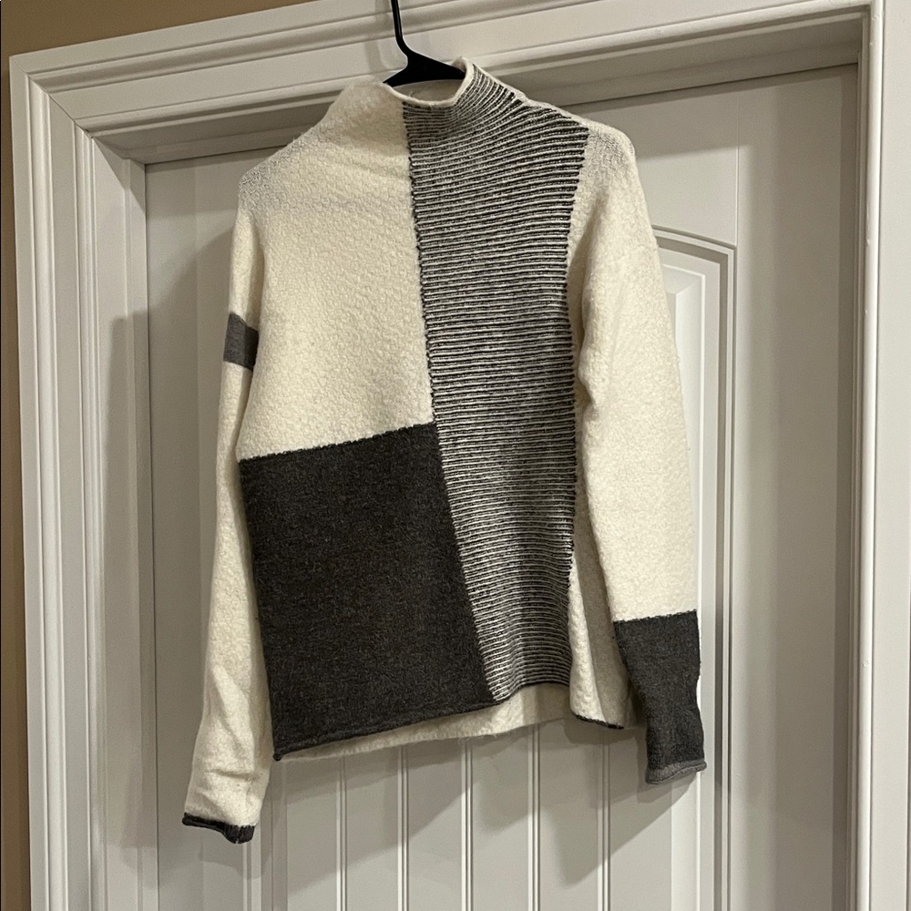 Colorblock Turtleneck Sweater